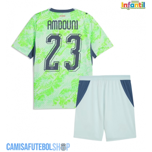 Camisa de time de futebol Suíça Zeki Amdouni #23 Replicas 2º Equipamento Infantil Mundo 2026 Manga Curta (+ Calças curtas)